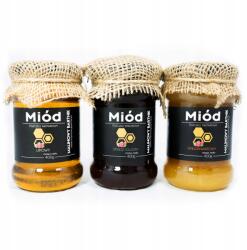Malinowy Bartnik Méz Készlet Hárs, Erdei, Vegyes Virág 3 x 400g 2025-ös Gyűjtés