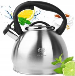 Karl Hausmann Gáz Vízforraló Síppal Fedéllel 3L Acél Indukciós Ezüst Inox (5905155012456)