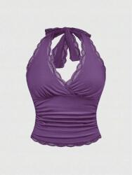 Romwe Lila Nyakba Akasztható Felső (3XL)