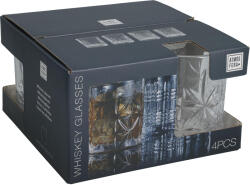 Excellent Houseware Set 4 pahare whiskey Excellent Houseware, sticla, 8.2x9.2 cm, 310 ml, transparent (KO-CD4100180) Pahar