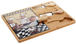 Excellent Houseware Platou servire branzeturi Excellent Houseware, bambus ceramica, 30x21x12 cm, maro (KO-280000060) Tava