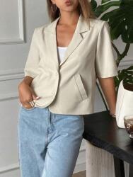 Shein Bézs Rövid Ujjú Blézer (M) (597791)