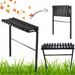 Derton összecsukható temetői pad, fekete, ajándék