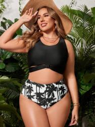 Shein Kétszínű Fürdőruha Mintás (1XL) (582798)