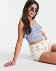 Hollister Kék Top Floral Print (L) (454303)