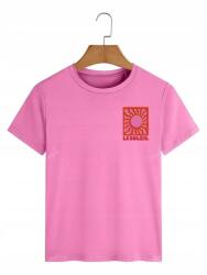 Shein Rózsaszín Nyomott Mintás Póló (L)