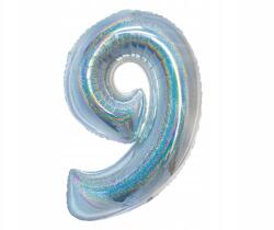 GoDan Fólia lufi Szám 9 holografikus ezüst Godan