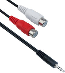 DeTech Аудио кабел DeTech 3.5 - 2RCA F, 25см - 18215 (18215)