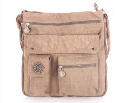 BAG STREET Női válltáska, bővíthető, könnyű krepp anyagból (2221)