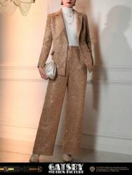 Shein Barna Egyenes Flitteres Nadrág (L) (582458)