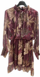 BeUnique Fashion Muszlin ruha Burgundy One Size