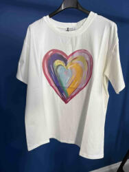 BeUnique Fashion Szivárvány szíves póló Rainbow One Size