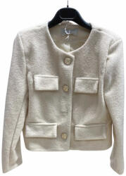 BeUnique Fashion Chanel stílusú rövid gyapjú hatású blézer Beige One Size