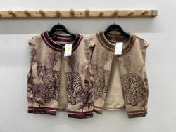 BeUnique Fashion Leopardos gyapjúhatású mellény Burgundy One Size