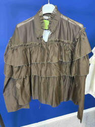 BeUnique Fashion Zsabós blúz Coffee One Size