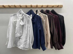 BeUnique Fashion Nyaknál megkötős blúz Beige One Size