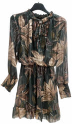 BeUnique Fashion Muszlin ruha Military Green One Size