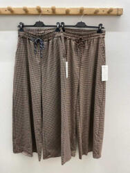 BeUnique Fashion Kockás bőszárú nadrág Coffee One Size