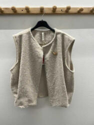 BeUnique Fashion Gyapjú hatású mellény Beige One Size