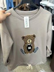 BeUnique Fashion Teddys szabadidő pulcsi Light Brown One Size