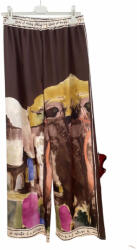 BeUnique Fashion Toscan mintás palazzo nadrág Coffee One Size