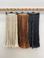 BeUnique Fashion Apró pöttyös plisszírozott szoknya Black One Size