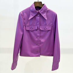 BeUnique Fashion Ecobőr dzseki lila