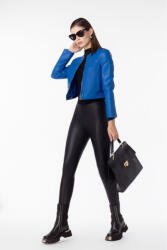 BeUnique Fashion Vegán bőrdzseki zippes Blue S