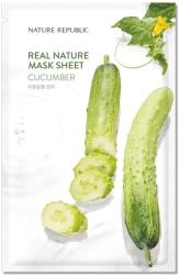 Nature Republic Real Nature Mask Sheet Cucumber - Mască Textilă Pentru Față Cu Extract De Castravete 1buc/23ml Masca de fata