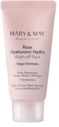 Mary&May Rose Hyaluronic Hydra Wash off Pack MINI - Mască de față cu argilă și hidrolat de trandafir MINI 30g Masca de fata