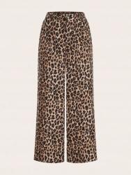 Shein Barna Egyenes Szárú Nadrág Mintás (L)