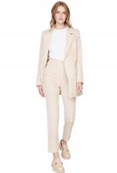 Trendyol Bézs Egyenes Szárú 7/8-OS Nadrág (34) (483135)