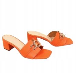  Női Flip-flop Papucs Narancssárga Bebújós Sarokkal 36 V7O (sw2107129500299858)