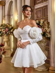 Shein Fehér Mini Off Shoulder Ruha (M)