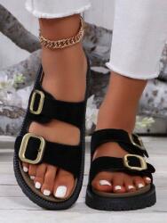 Shein Fekete Flip-flop Papucs Csattal (36, 5) (585140)