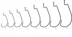 Mistrall eltolt horog Széles giliszta füllel, 4-es méret, fekete nikkel, 10 db (SB-2315004)