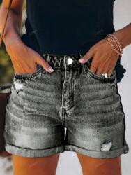 Shein Grafit Farmer Lyukas Rövidnadrág (M)