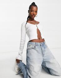 NA-KD Fehér Bordázott Felső (xs) (404328)