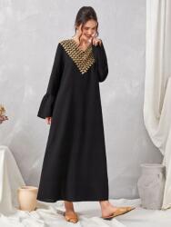 Shein Fekete Ruha V Neck (M) (586663)