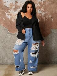 Shein Kék Lyukacsos Farmernadrág (58) (580735)