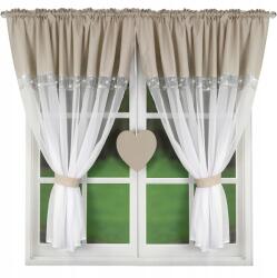 Xzhome Dekoratív Függöny Spinana Bábok Strassz Medál Szív 400x145 (L433)