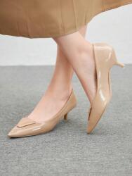 Shein Bézs Lakkozott Magassarkú Cipő (37) (577178)