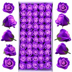 Inspiruj Rózsaszín-lila szappanrózsák 50 db Szappanfejek Virágok flowerboxokhoz (HD00731)