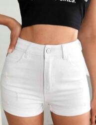 Shein Krémszínű Farmer Rövidnadrág (s) (515115)