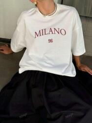 Shein Krémszínű Laza Póló Felirat (L)