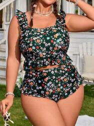 Shein Zöld Kétrészes Virágos Ruha (3XL)