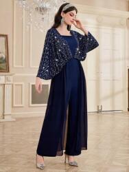 Shein Sötétkék Cipzáras Overál (M) (580090)