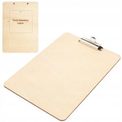 Techrebal Clipboard Fa A5 Klip Gravírozás Logó Klip Alátét Bézs (PRO-FD38-687F2)