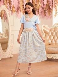 Shein Kék Szoknya Felső Szett (11L) (582107)