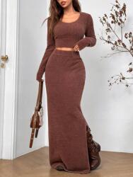 Shein Barna Kötött Szett (L) (578175)